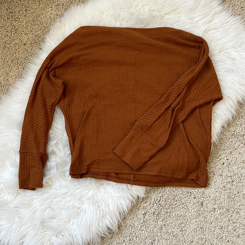 Oblique Shoulder Dolman Sleeve Sweater - Picture 8 of 8
